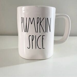 Rae Dunn M Stamped Pumpkin Spice Mug HTF *Flaw